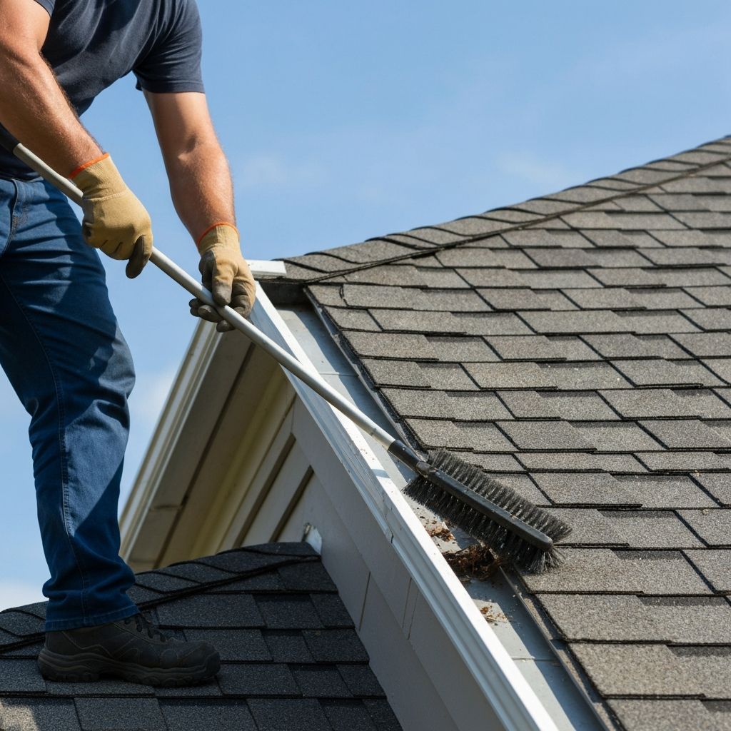 Professional gutter cleaning service in Essex - removing leaves and debris from gutters